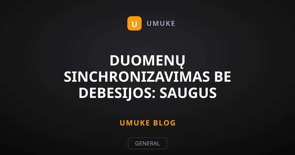 Duomenų sinchronizavimas be debesijos: saugus būdas vienyti įrenginius
